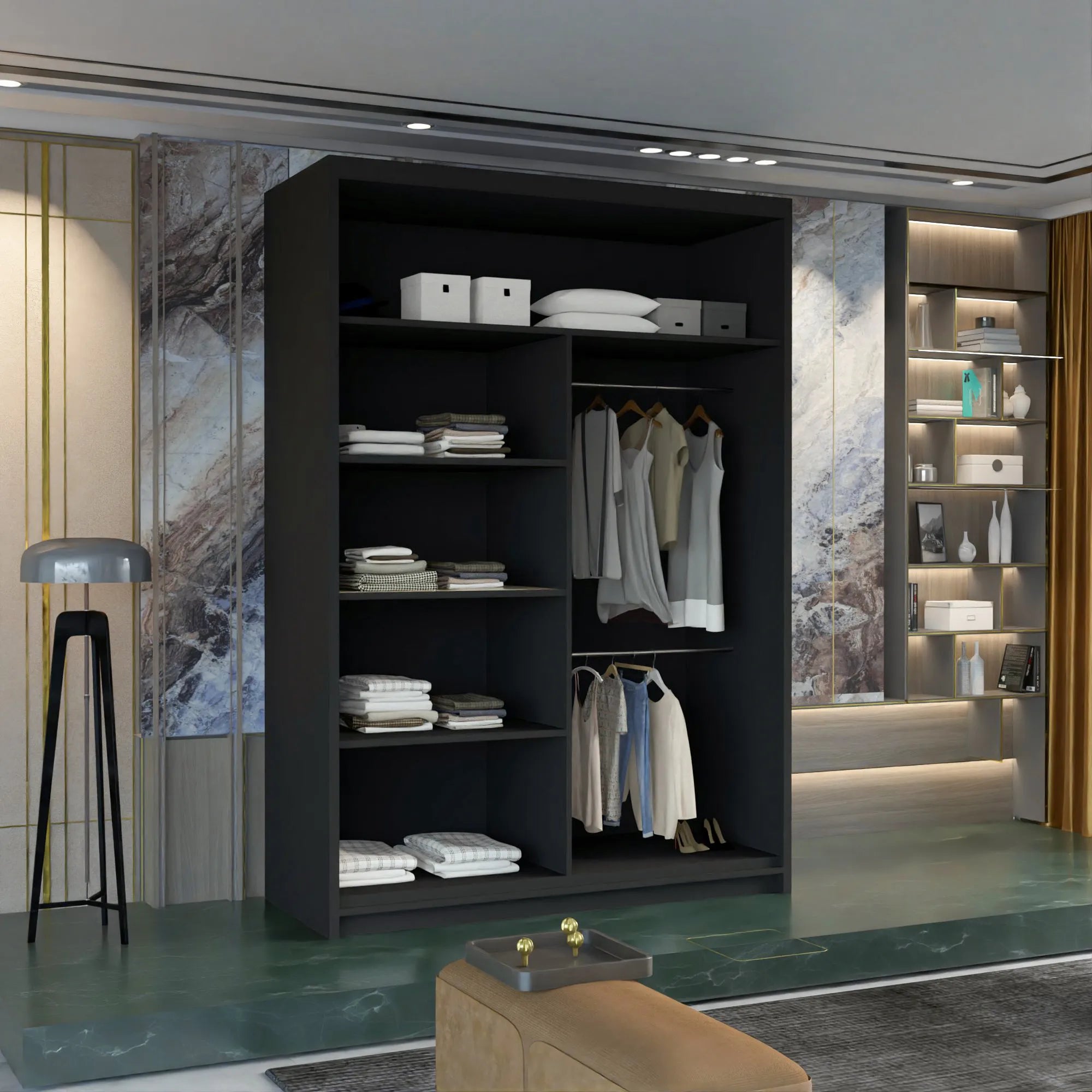 MARIKA-BLACK-WARDROBE-120CM