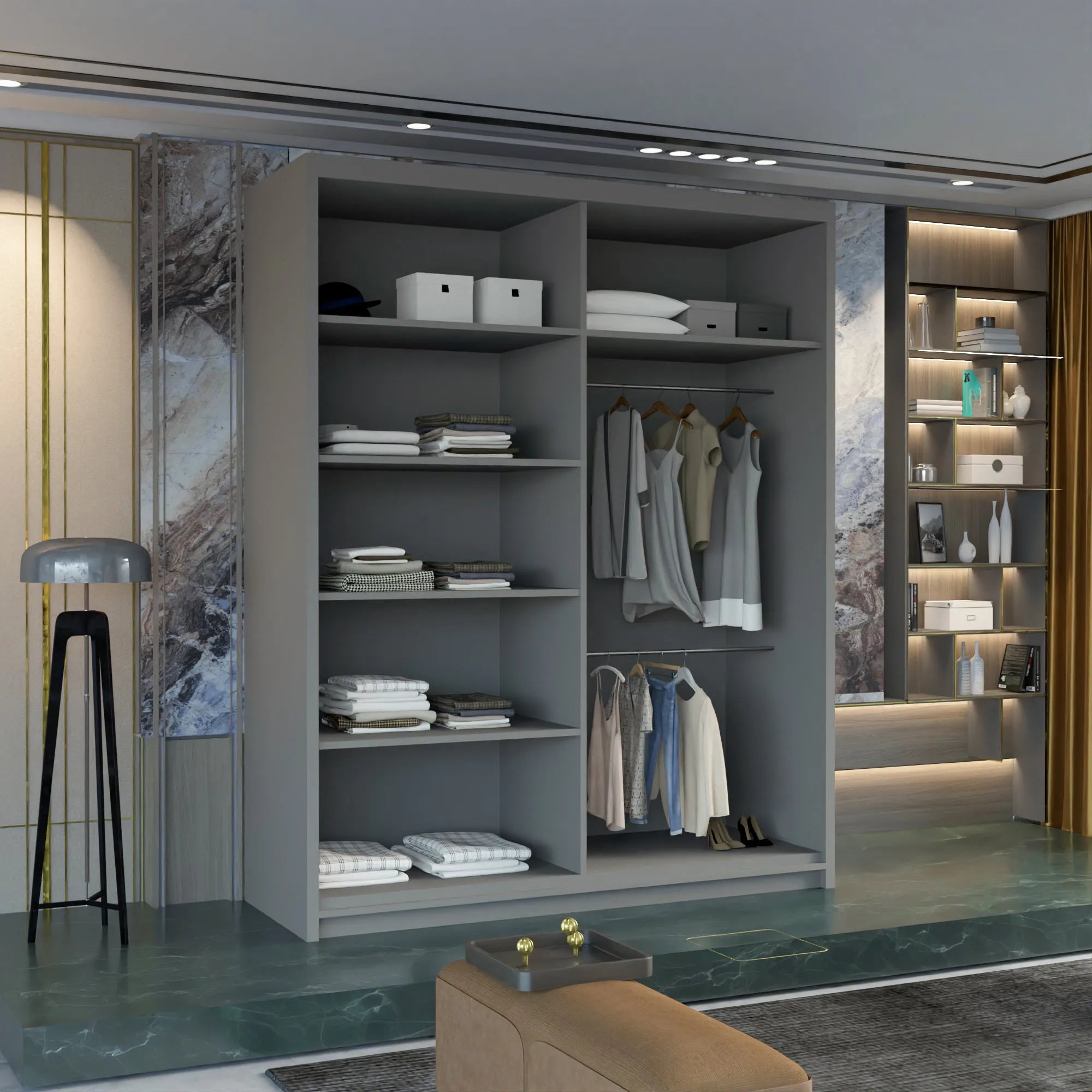 MARIKA-GREY-WARDROBE-150-cm