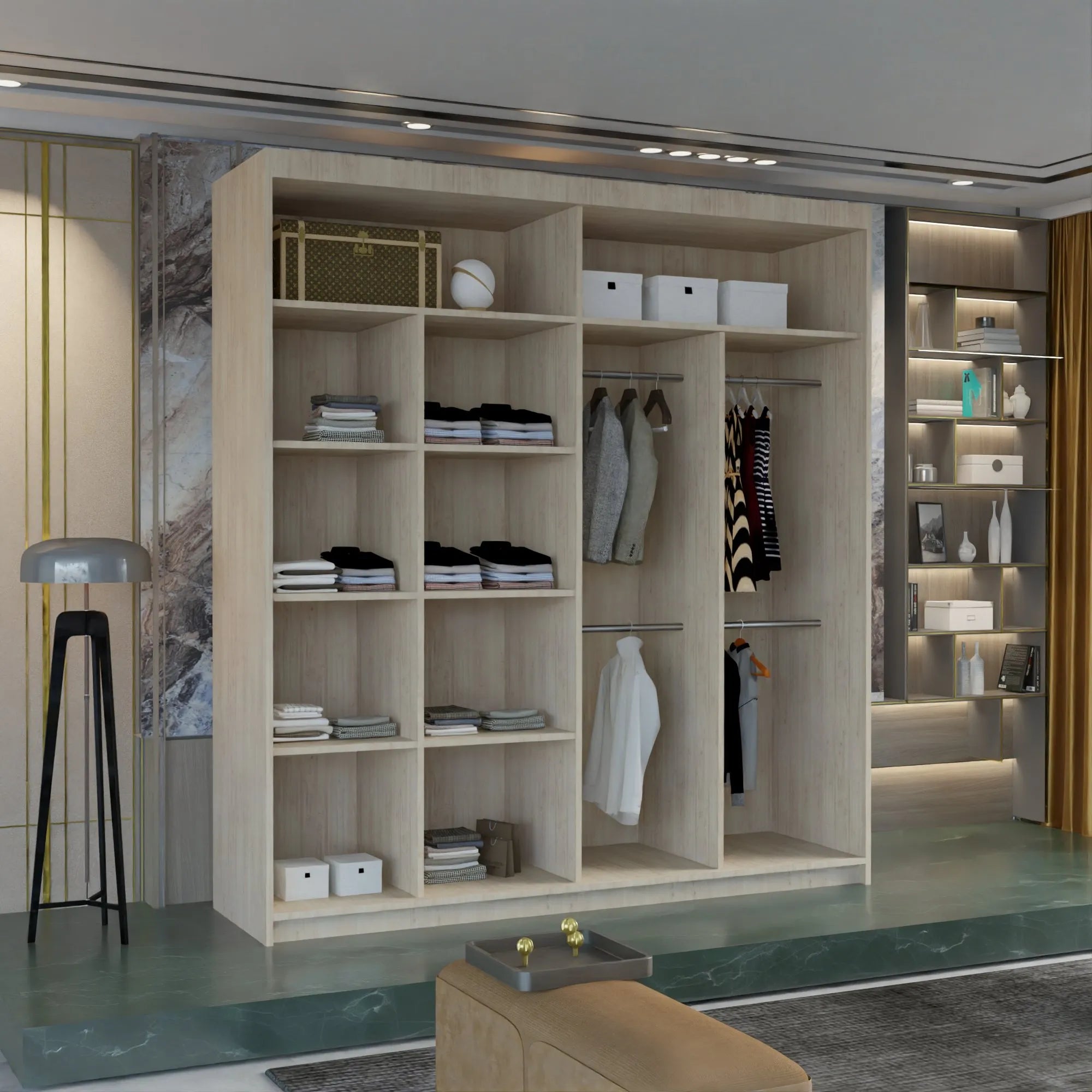 MARIKA-OAK-WARDROBE-203-cm