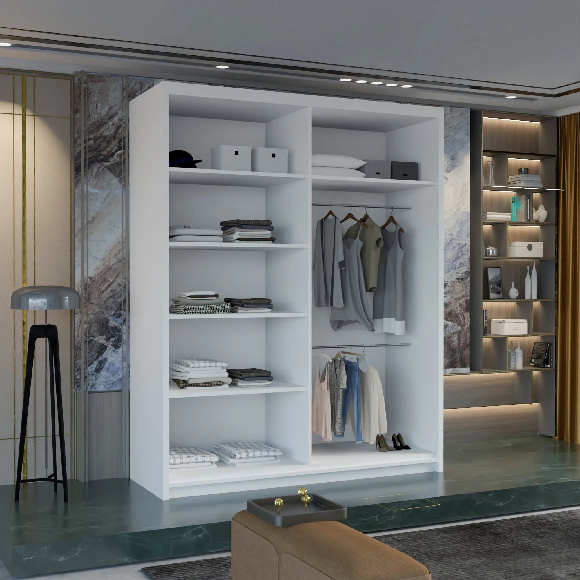 MARIKA-WHITE-WARDROBE-150-180-CM