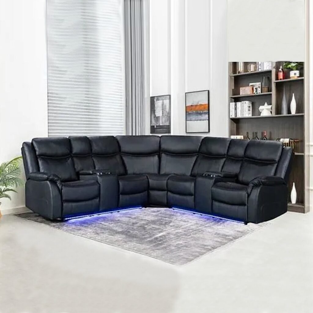 Recliner Corner Sofa With Led Lights - serenity Selection